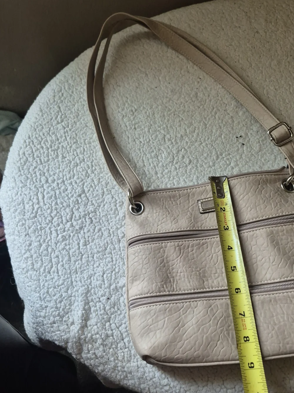 Van Heusen Beige Shoulder Bag with Silver Hardware